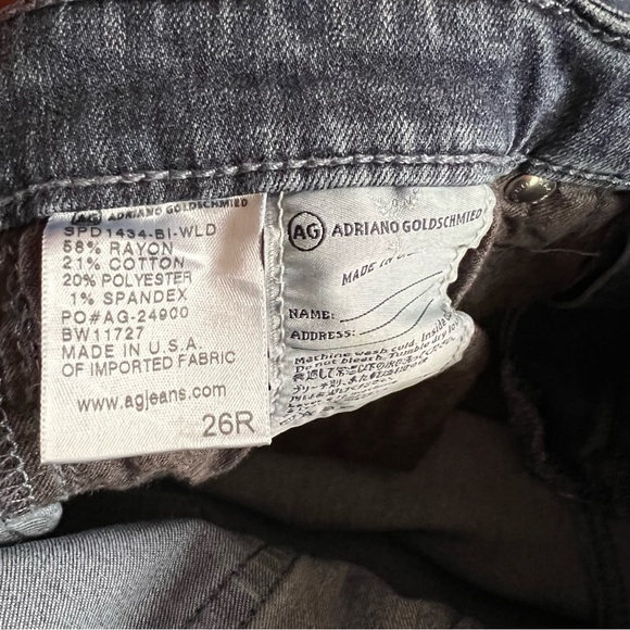 AG Andriano Goldschmied Distressed Denim Blue cropped ankle Jeans size 26R - Picture 5 of 10